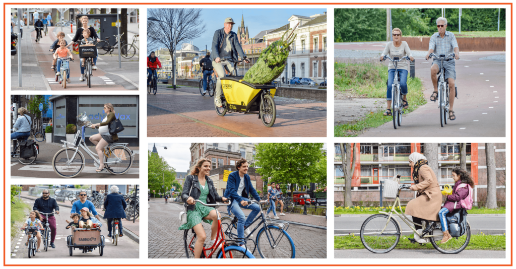Different categories of cyclists in the Netherlands