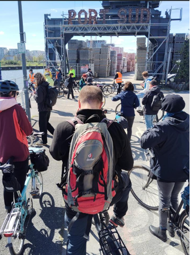 Participants of the EuroVelo Route Inspector Training reviewing the infrastructure according to the European Certification Standard methodology for touristic cycling routes.  