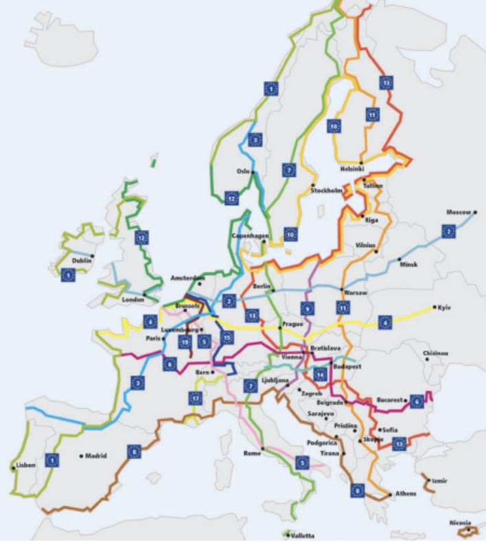 EuroVelo Cycle Route Network